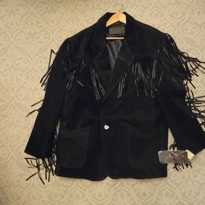 Vintage black leather jacket winlit